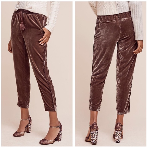 Anthropologie Pants - Anthropologie Elevenses Velvet Joggers